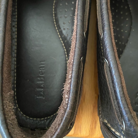 L.L. Bean Dark Brown Pebbled Leather Driving Moccasins SZ 10 1/2 EE EXTRA WIDE - Picture 7 of 8